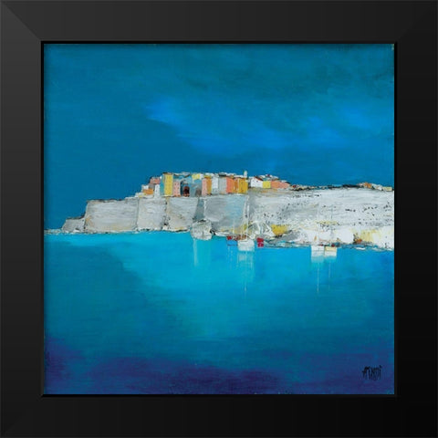 Bonifacio Black Modern Wood Framed Art Print by Grossi, Anne-Marie