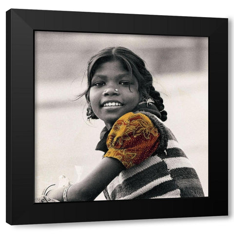 Gaya Black Modern Wood Framed Art Print by Callu, Frederique