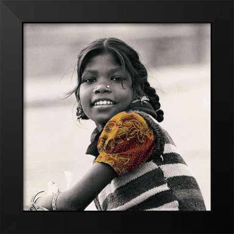 Gaya Black Modern Wood Framed Art Print by Callu, Frederique