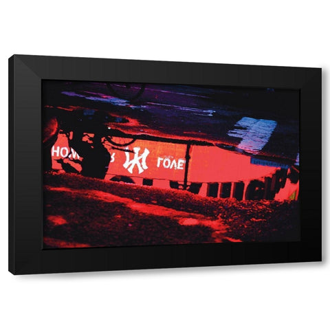 NY Reflets II Black Modern Wood Framed Art Print with Double Matting by Setboun, Michel