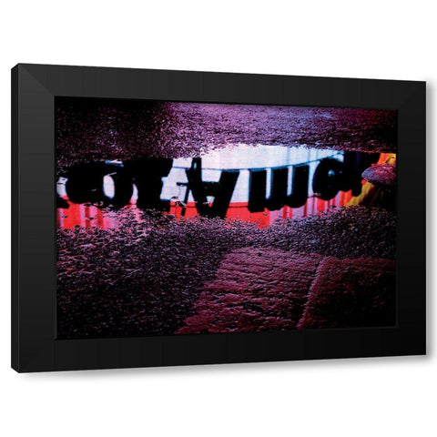 NY Reflets III Black Modern Wood Framed Art Print by Setboun, Michel