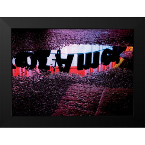 NY Reflets III Black Modern Wood Framed Art Print by Setboun, Michel