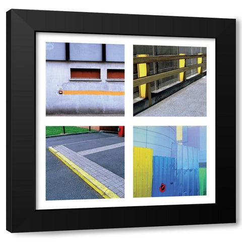 Composition 11 Black Modern Wood Framed Art Print by Duclos, Frederic