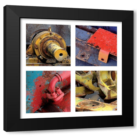 Composition 2 Black Modern Wood Framed Art Print by Duclos, Frederic