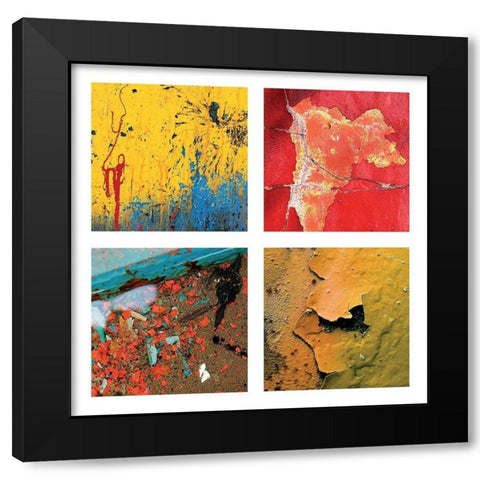 Composition 3 Black Modern Wood Framed Art Print with Double Matting by Duclos, Frederic