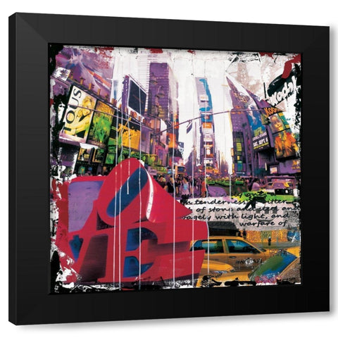 Love  Black Modern Wood Framed Art Print by Gachaga, Vincent