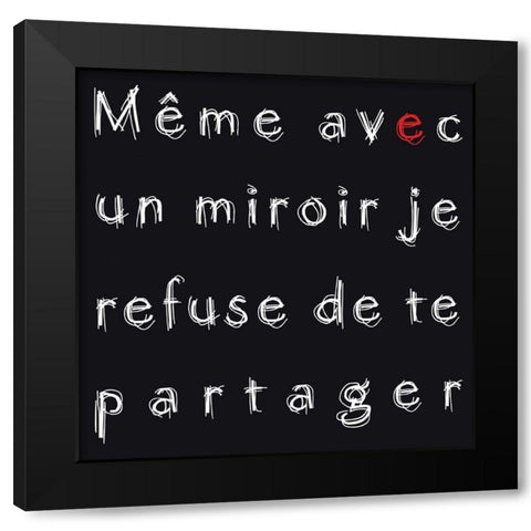Avec un miroir Black Modern Wood Framed Art Print by Cilpa, Audrey and Fabrice
