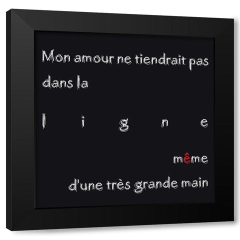 Dans la ligne Black Modern Wood Framed Art Print by Cilpa, Audrey and Fabrice
