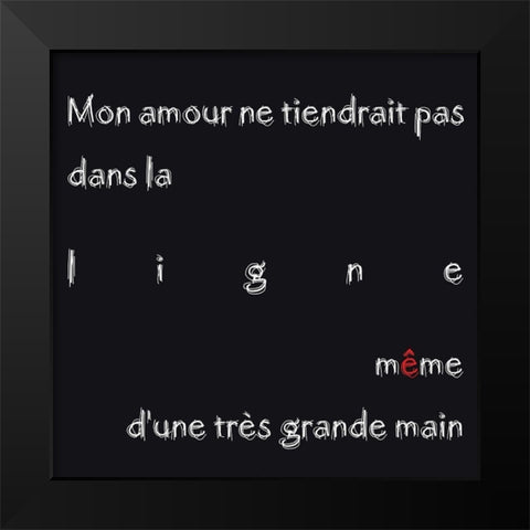 Dans la ligne Black Modern Wood Framed Art Print by Cilpa, Audrey and Fabrice