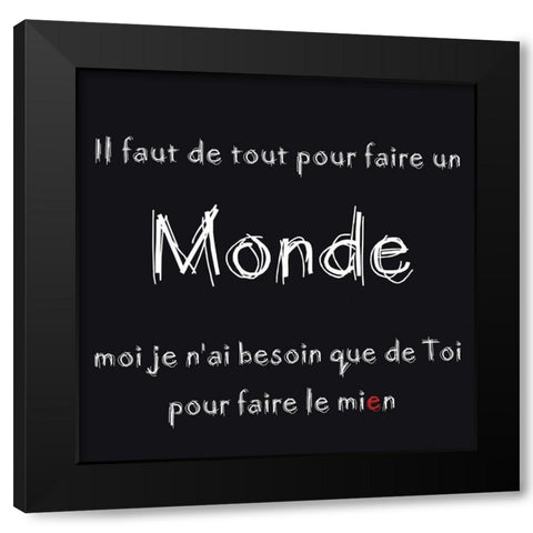 Faire le mien Black Modern Wood Framed Art Print with Double Matting by Cilpa, Audrey and Fabrice