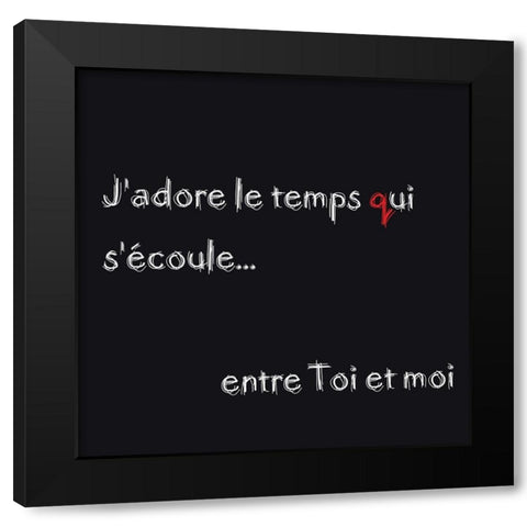 Le temps qui seÂ´coule Black Modern Wood Framed Art Print with Double Matting by Cilpa, Audrey and Fabrice