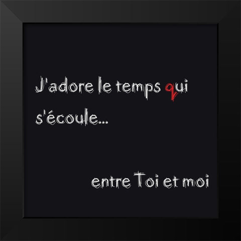 Le temps qui seÂ´coule Black Modern Wood Framed Art Print by Cilpa, Audrey and Fabrice