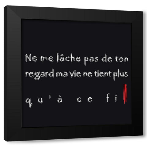 Qua` ce fil Black Modern Wood Framed Art Print by Cilpa, Audrey and Fabrice