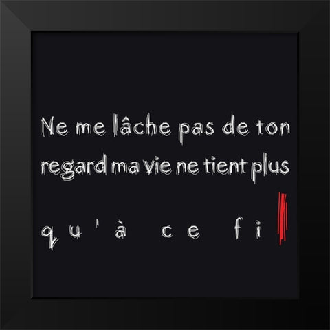 Qua` ce fil Black Modern Wood Framed Art Print by Cilpa, Audrey and Fabrice