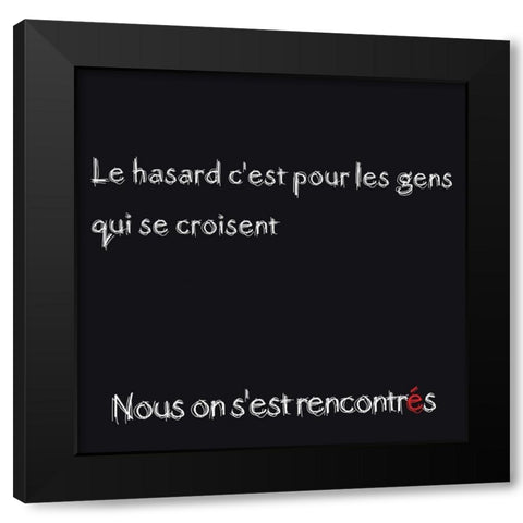 Qui se croisent Black Modern Wood Framed Art Print with Double Matting by Cilpa, Audrey and Fabrice
