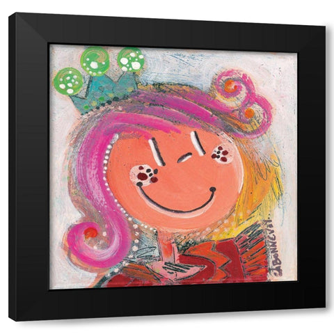 En tenue de fe te Black Modern Wood Framed Art Print by Bonnevay, Chantal