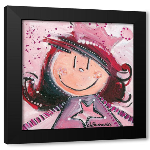 Tous en piste Black Modern Wood Framed Art Print by Bonnevay, Chantal