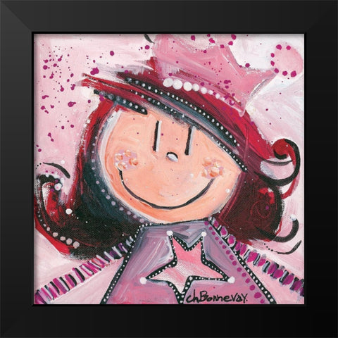 Tous en piste Black Modern Wood Framed Art Print by Bonnevay, Chantal