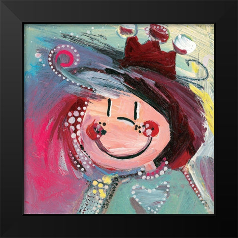 Un brin de malice Black Modern Wood Framed Art Print by Bonnevay, Chantal