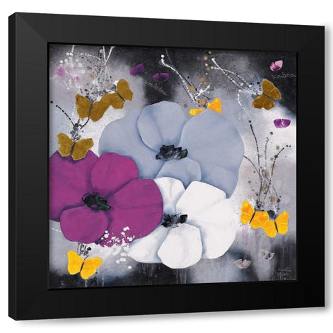 Scoubidou Black Modern Wood Framed Art Print with Double Matting by Pfaadt Aurelie
