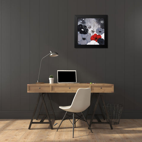 Rock Black Modern Wood Framed Art Print by Pfaadt Aurelie