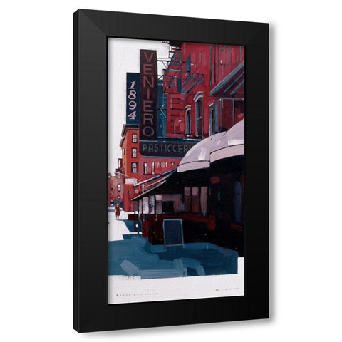 Lower East Side Black Modern Wood Framed Art Print by Tan, Maurice