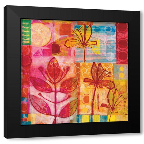 Floraison Black Modern Wood Framed Art Print by Carvalho, Cecile de