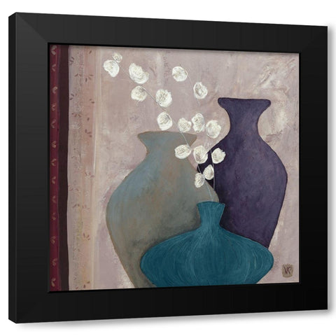 Coton et 3 jarres Black Modern Wood Framed Art Print with Double Matting by Romanelli, Karine