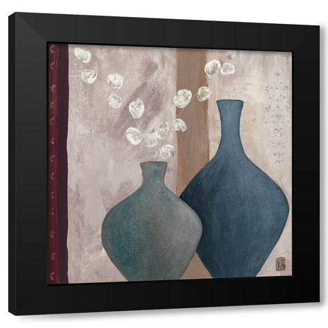 Coton et jarres Black Modern Wood Framed Art Print by Romanelli, Karine