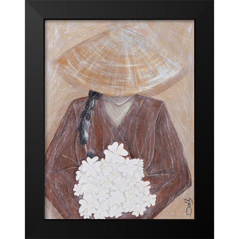 Le bouquet de fleurs Black Modern Wood Framed Art Print by Dothy
