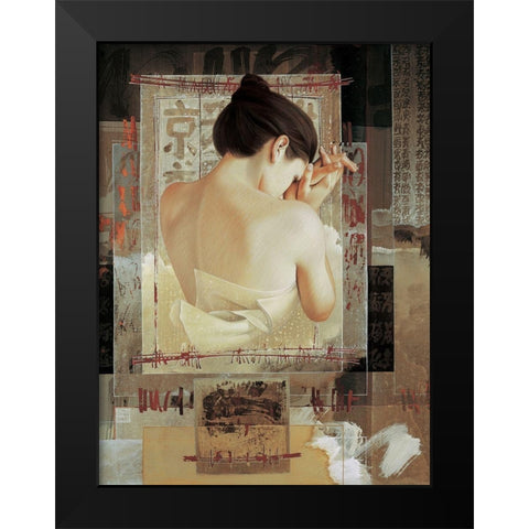 Derniers frimas Black Modern Wood Framed Art Print by Graux, David