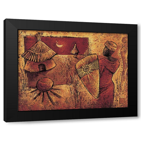De lautre cote Black Modern Wood Framed Art Print with Double Matting by Vital, Isabelle