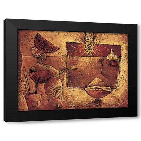 La 5eme case Black Modern Wood Framed Art Print with Double Matting by Vital, Isabelle