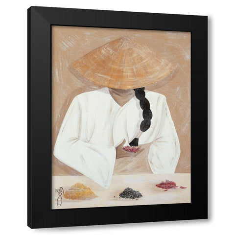 Les epices Black Modern Wood Framed Art Print by Dothy