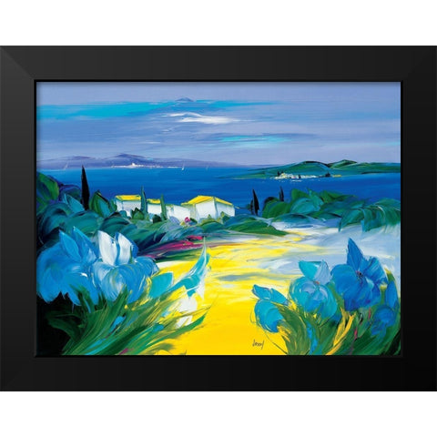 Sentier maritime Black Modern Wood Framed Art Print by Vadon, Veronique