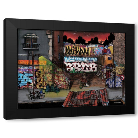 Wild Life I Black Modern Wood Framed Art Print with Double Matting by Butch and Pea