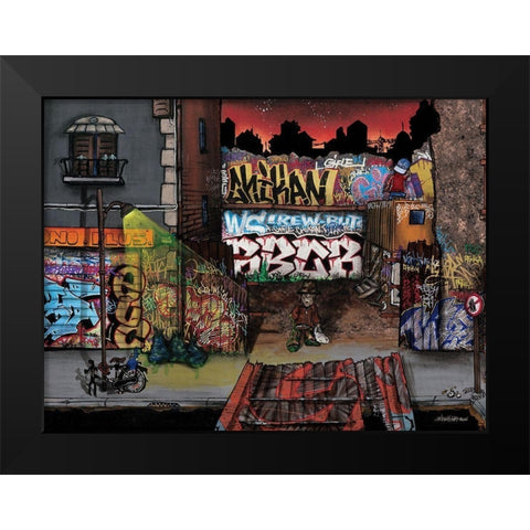 Wild Life I Black Modern Wood Framed Art Print by Butch and Pea