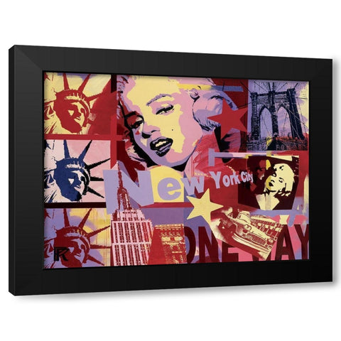 One way Black Modern Wood Framed Art Print by Raynal, Paul