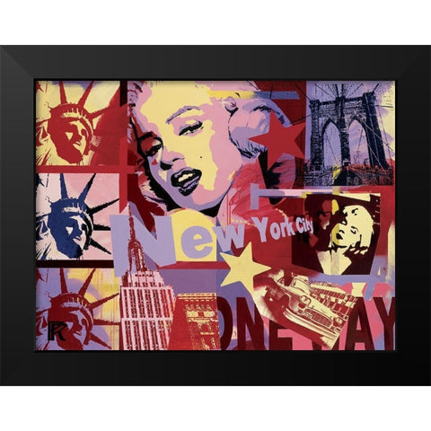 One way Black Modern Wood Framed Art Print by Raynal, Paul