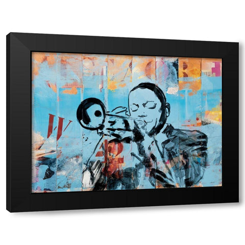 Jazz I Black Modern Wood Framed Art Print by Vieux, Thierry