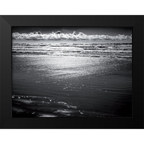 Perles de soleil Black Modern Wood Framed Art Print by de Lattre, Pascal