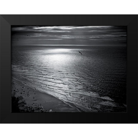 Cap Blanc-Nez Black Modern Wood Framed Art Print by de Lattre, Pascal