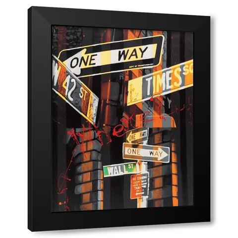 Where? Black Modern Wood Framed Art Print by Gachaga, Vincent