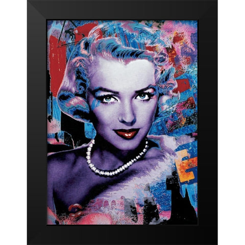 Elle Black Modern Wood Framed Art Print by Ortega, Guillaume