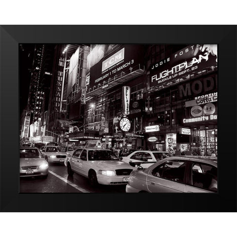 Madame Tussauds Black Modern Wood Framed Art Print by Setboun, Michel