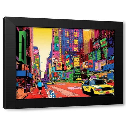 Good Morning America Black Modern Wood Framed Art Print by Potron, Geraldine