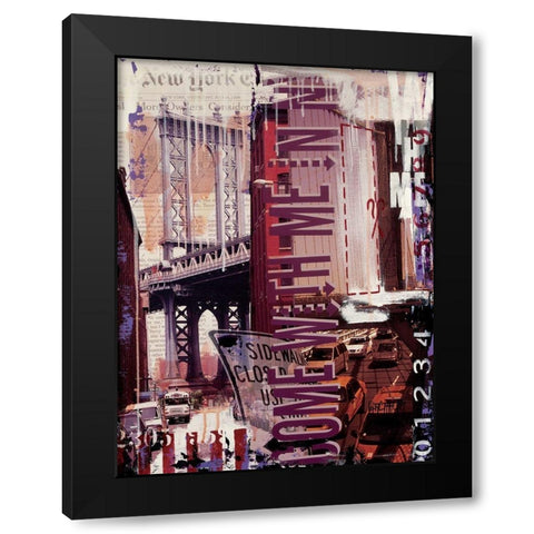 Come with me Black Modern Wood Framed Art Print by Gachaga, Vincent