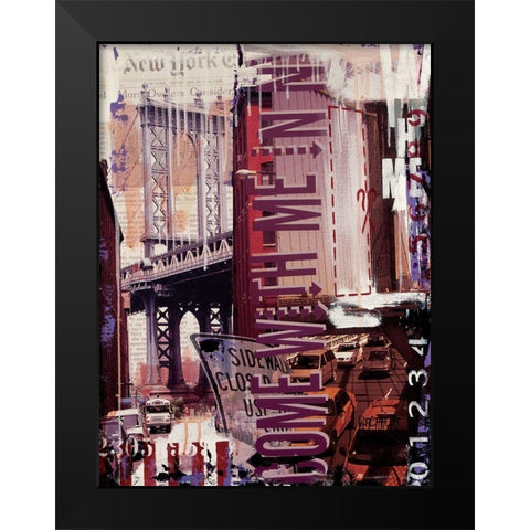 Come with me Black Modern Wood Framed Art Print by Gachaga, Vincent