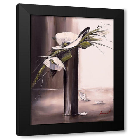 Bouquet blanc I Black Modern Wood Framed Art Print by Tramoni, Oliver