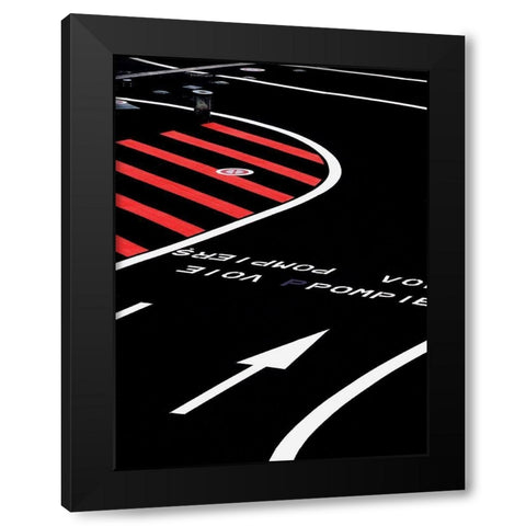 Voie pompier Black Modern Wood Framed Art Print by Duclos, Frederic